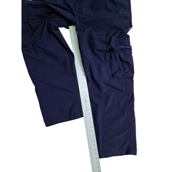 Vintage Columbia Rain Cargo Pants Men’s Large Blue Pullover Nylon Waterproof - Picture 12 of 12